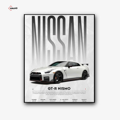 Nissan GT-R NISMO – Black Premium Car Wall Frame