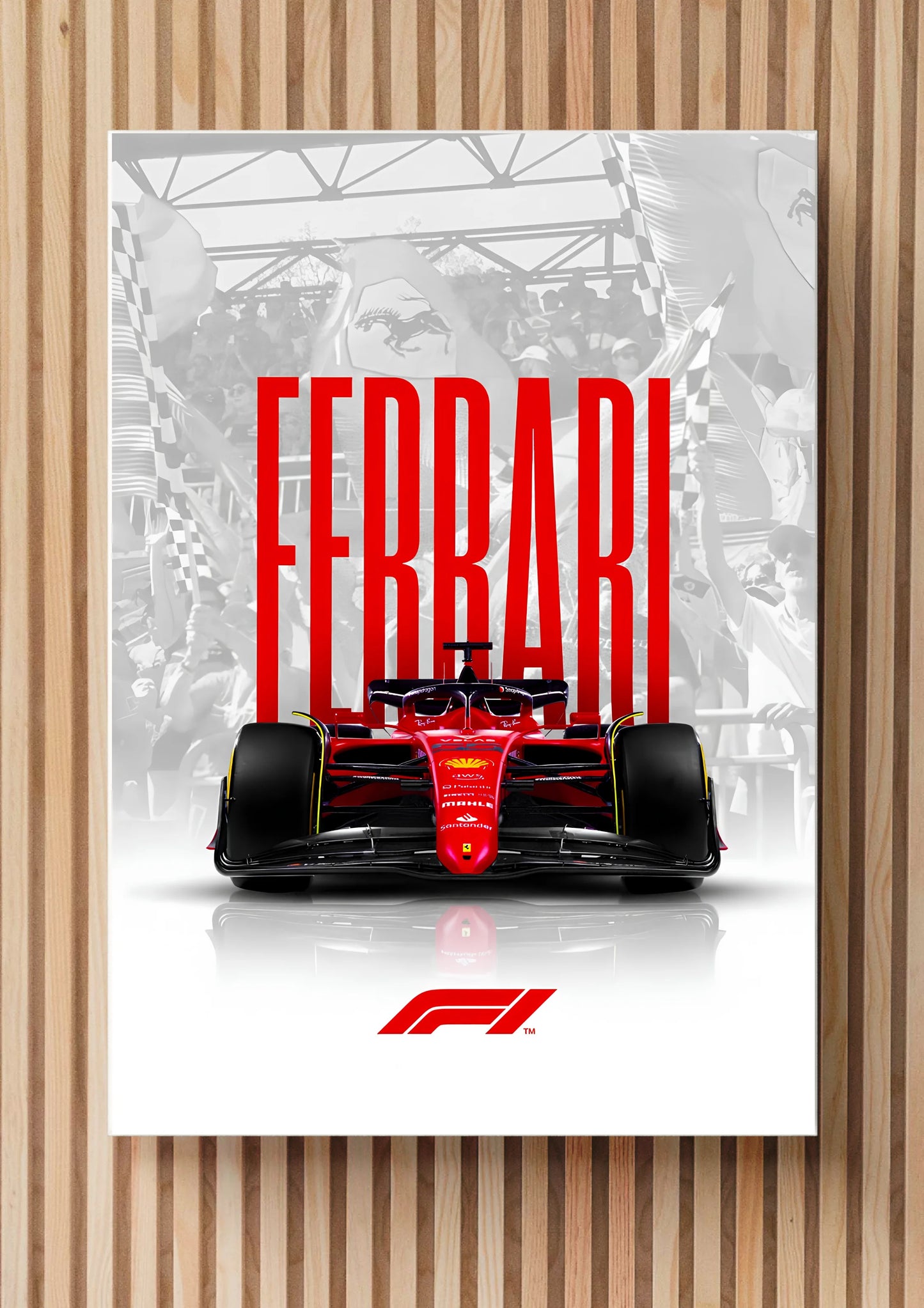 Ferrari F1 Car Wall Frame – Formula 1 Racing Luxury Art Decor