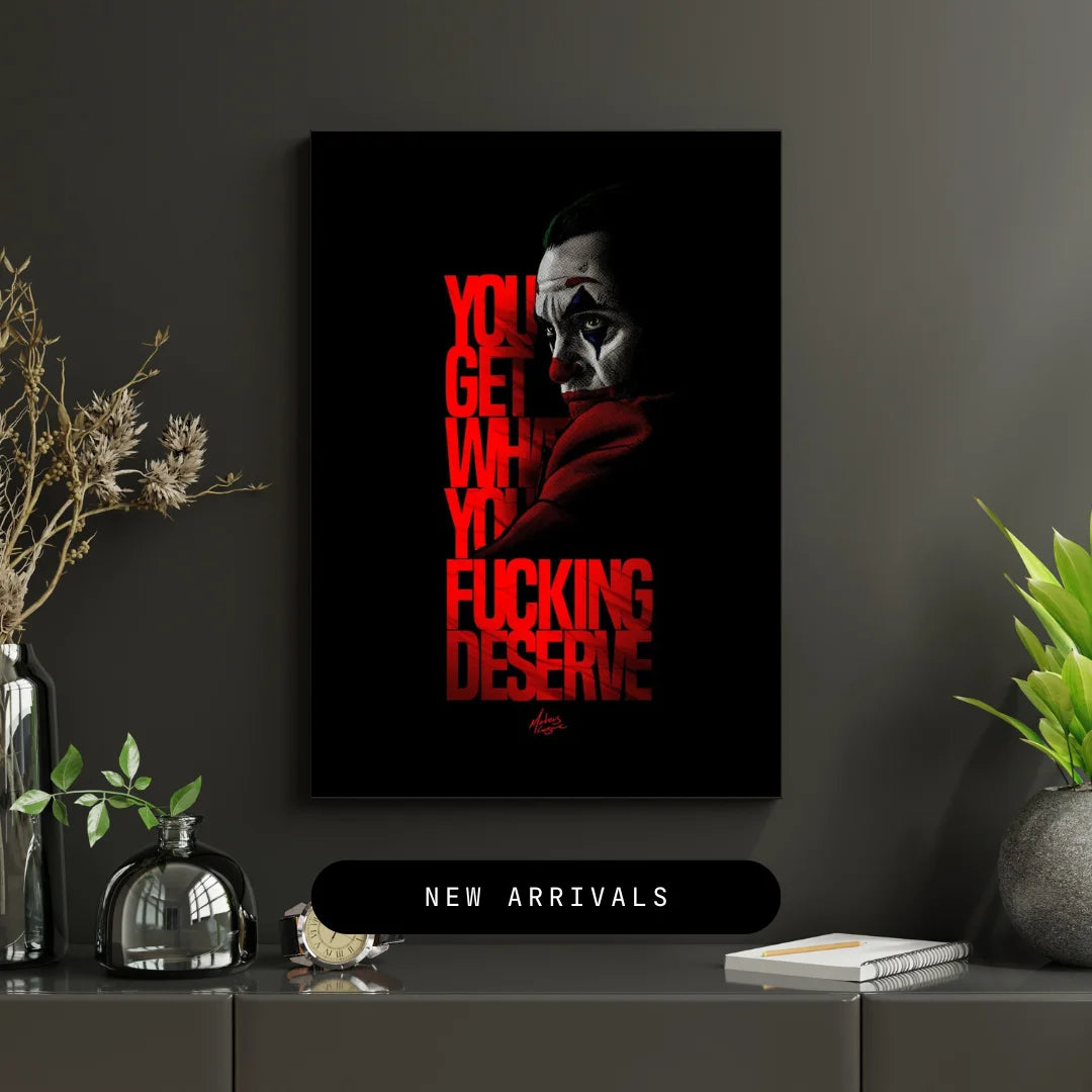 Joker Movie Wall Frame – Dark Cinematic Character Art Decor