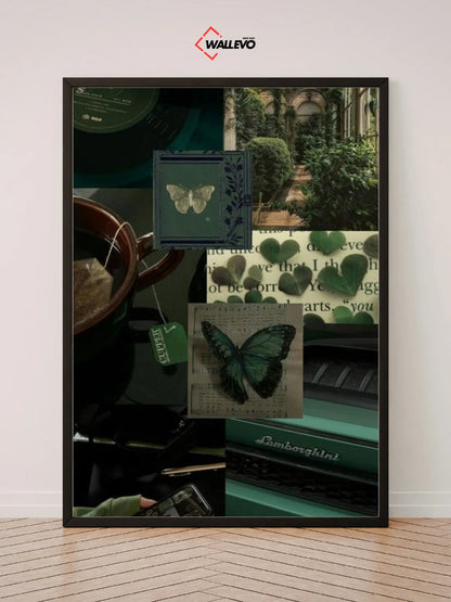 Green Aesthetic Wall Frame – A Touch of Soft Beauty for Your Space