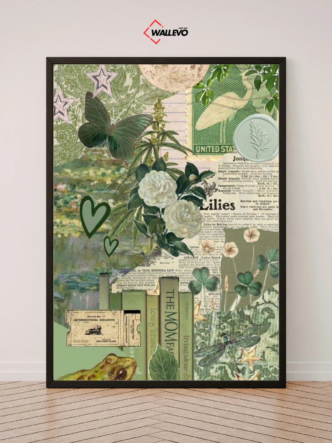Green Aesthetic Wall Frame – A Touch of Soft Beauty for Your Space
