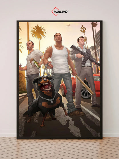 GTA V-Themed Wall Frame – A Tribute to Los Santos