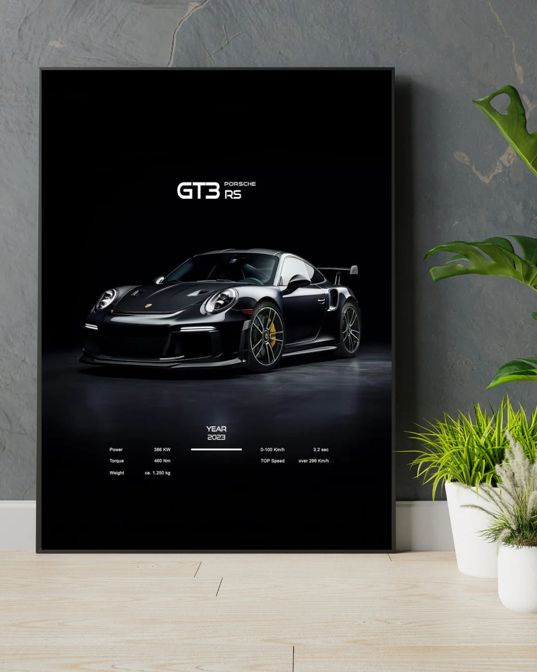 GT3 RS Wall Frame – Porsche Sports Car Wall Art & Automotive Decor (Limited Offer)