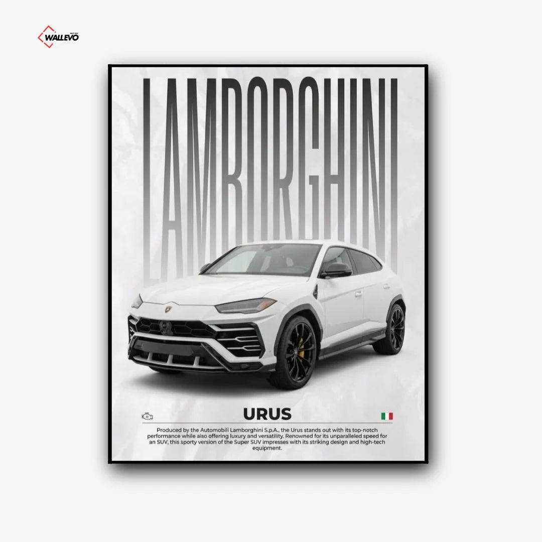 Lamborghini Urus – Black Premium Car Wall Frame