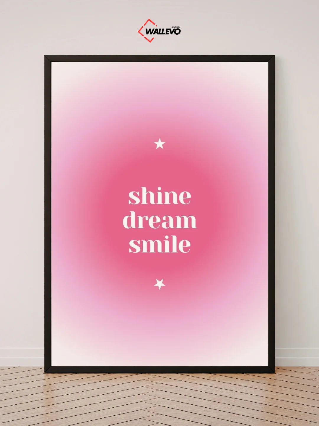 Shine Dream Smile - Aesthetic Wall Frame
