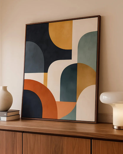 Modern Colors Abstract Geometry – Aesthetic Wall Frame