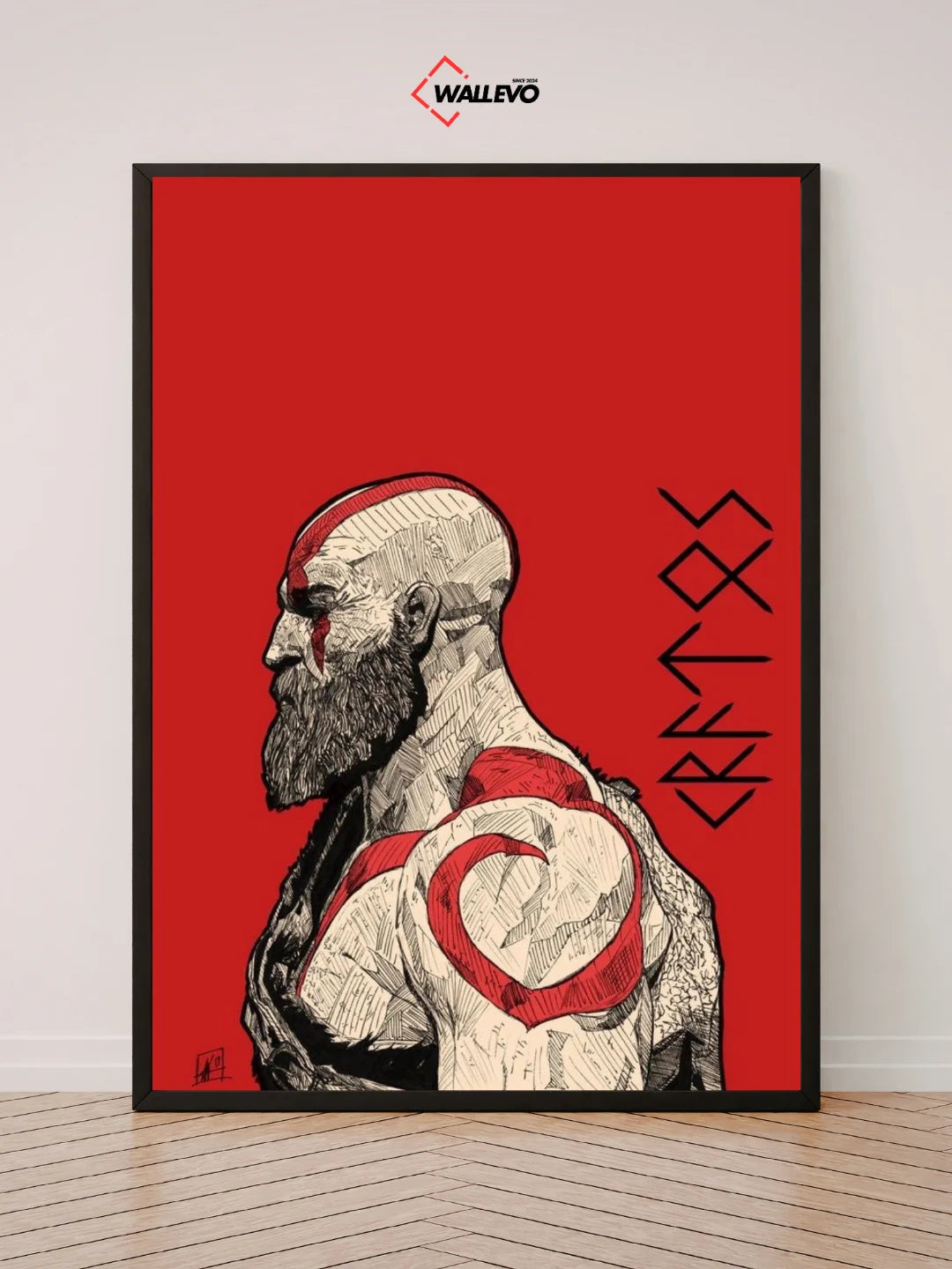 God of War-Themed Wall Frame – Epic Art for Fans