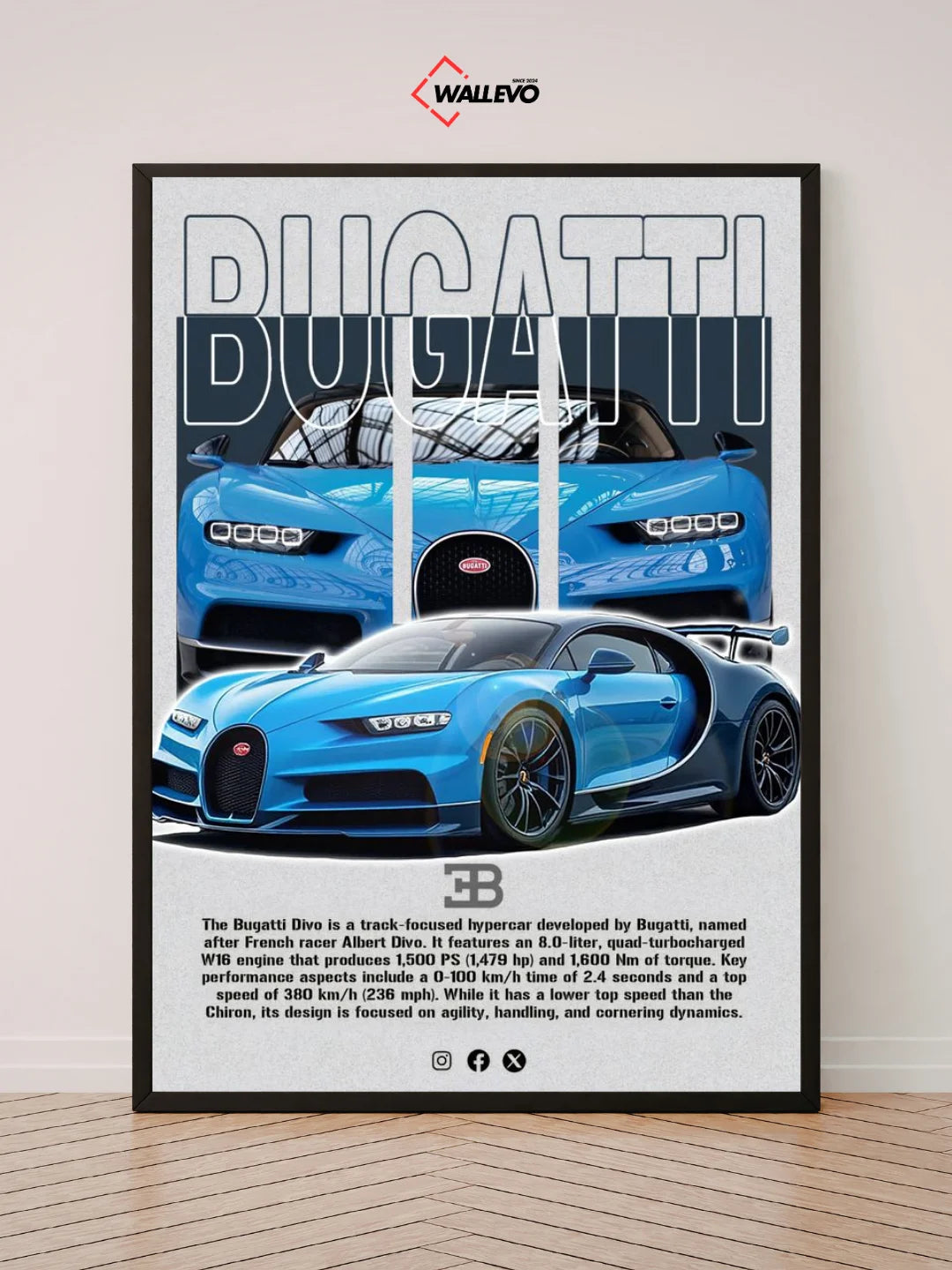 Bugatti Wall Frame - A Modern Supercar Masterpiece