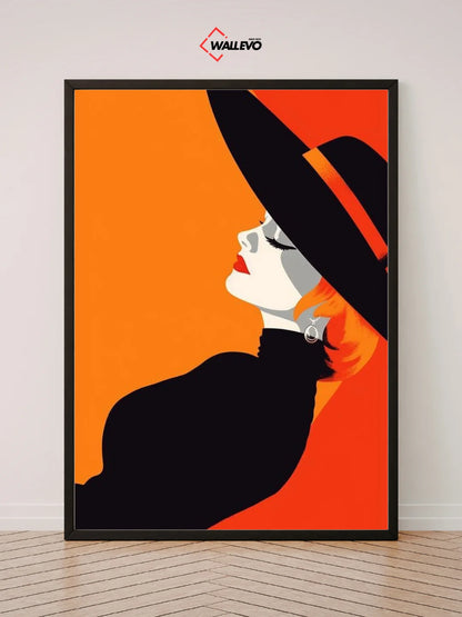 Orange Bold Aesthetic Wall Frame – A Touch of Soft Beauty for Your Space