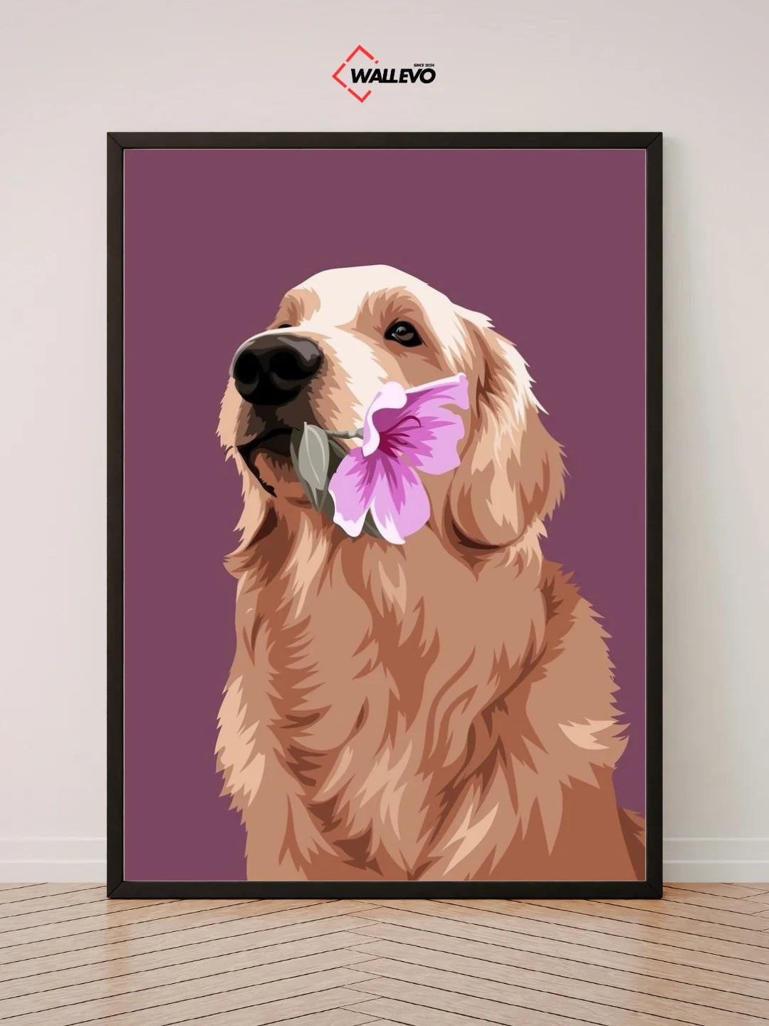 Dogs Lovers Aesthetic Wall Frame – A Touch of Soft Beauty for Your Space
