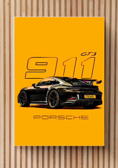 Premium Porsche 911 GT3 Wall Frame – Precision Performance in Every Detail