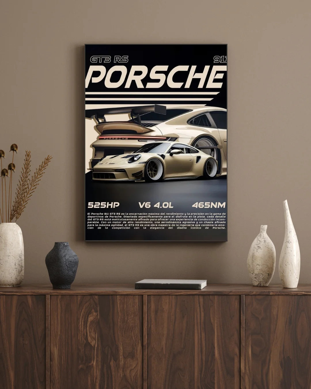 Porsche Wall Frame – Luxury Sports Car Wall Art & Automotive Decor (Limited Offer)
