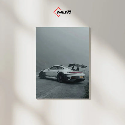 Premium White Porsche Plywood Crystal Frame – Elegance Meets Performance