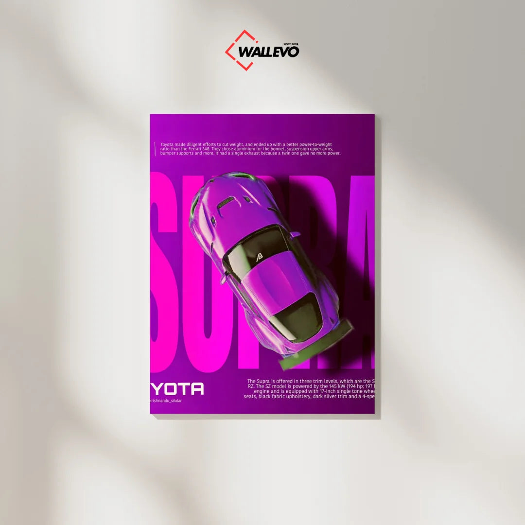 Premium Supra Drift Plywood Crystal Frame – Ultimate Drift Action