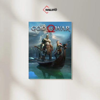 God of War-Themed Plywood Crystal Frame – Epic Art for Fans