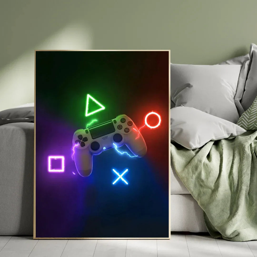 Premium PS4 Controller with RGB Neon Lights – Customizable Gaming Decor