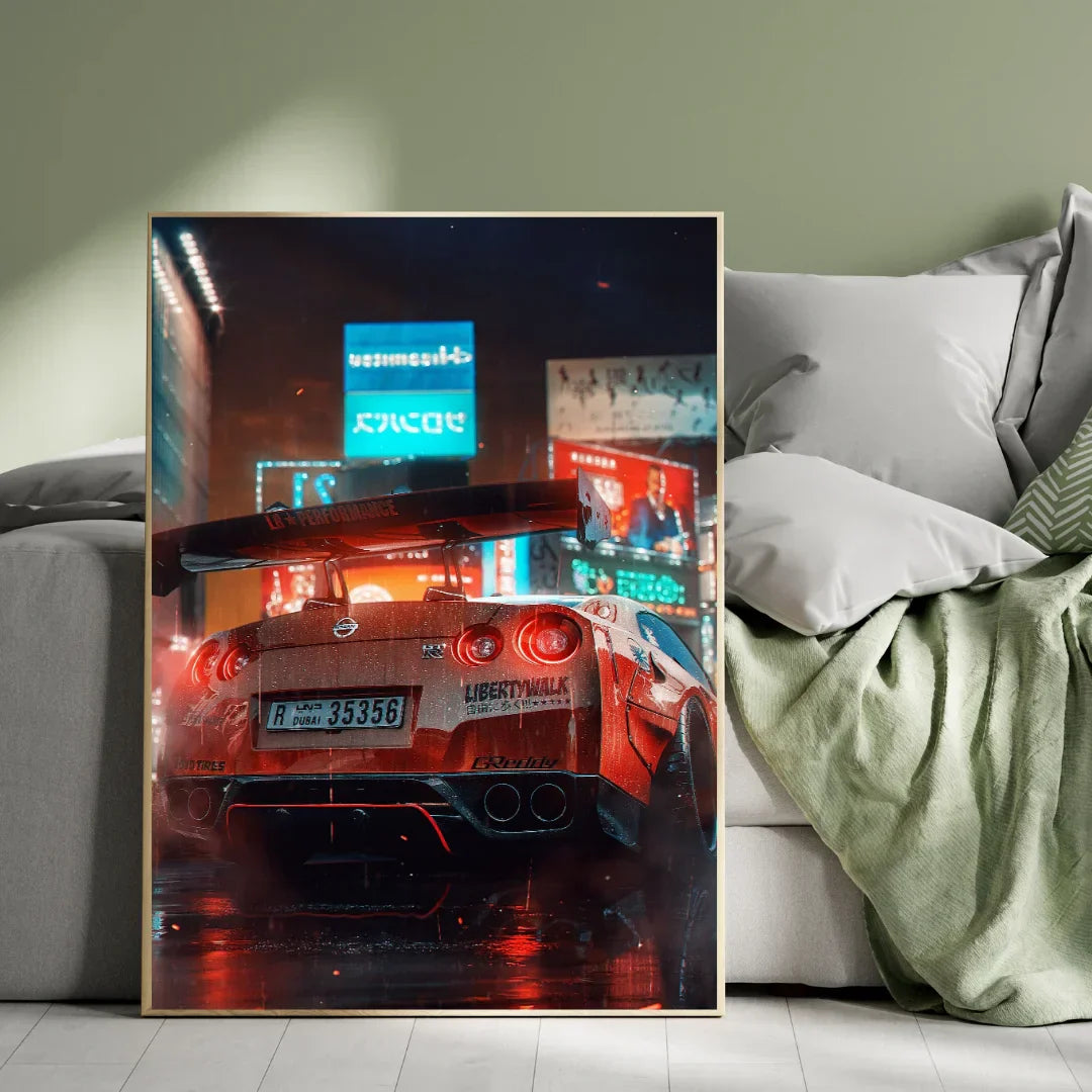 Premium Car-Themed Plywood Crystal Frame – Automotive Art for Every Fan