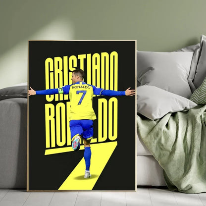 Premium Ronaldo-Themed Plywood Crystal Frame – Football Art for Every Fan