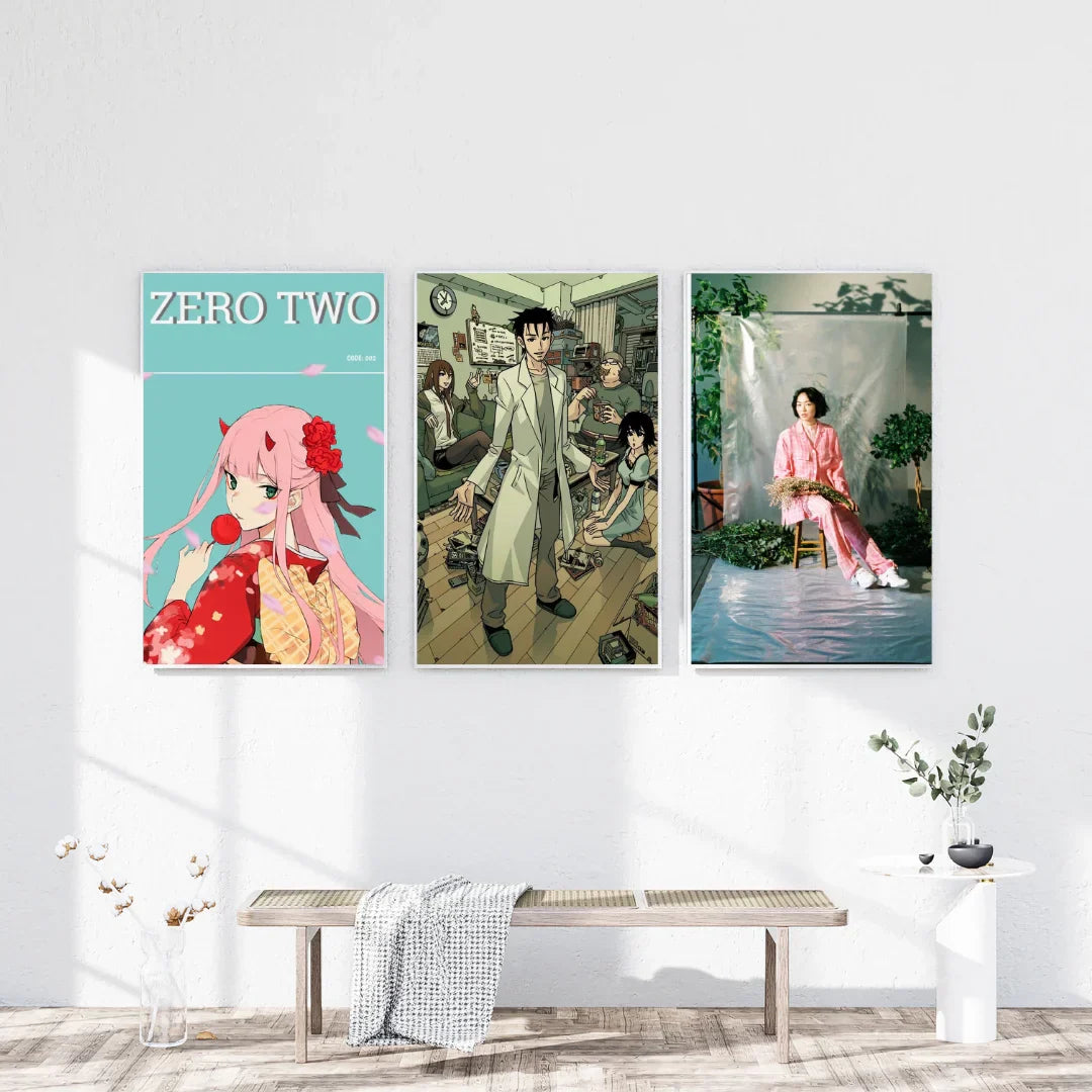 Pack of 3 Girl-Themed Plywood Crystal Frames – Elegant Art for Every Space