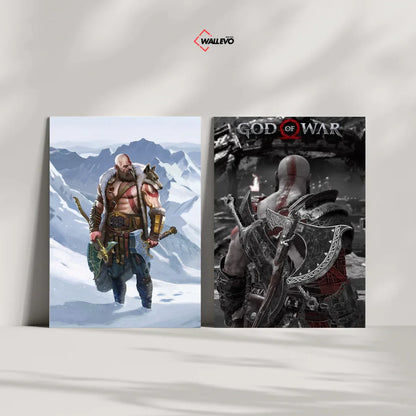 Pack of 2 Plywood Crystal Frames – God of War Theme Art