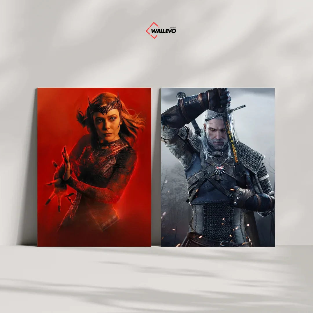 Pack of 2 Plywood Crystal Frames – Action Theme Art