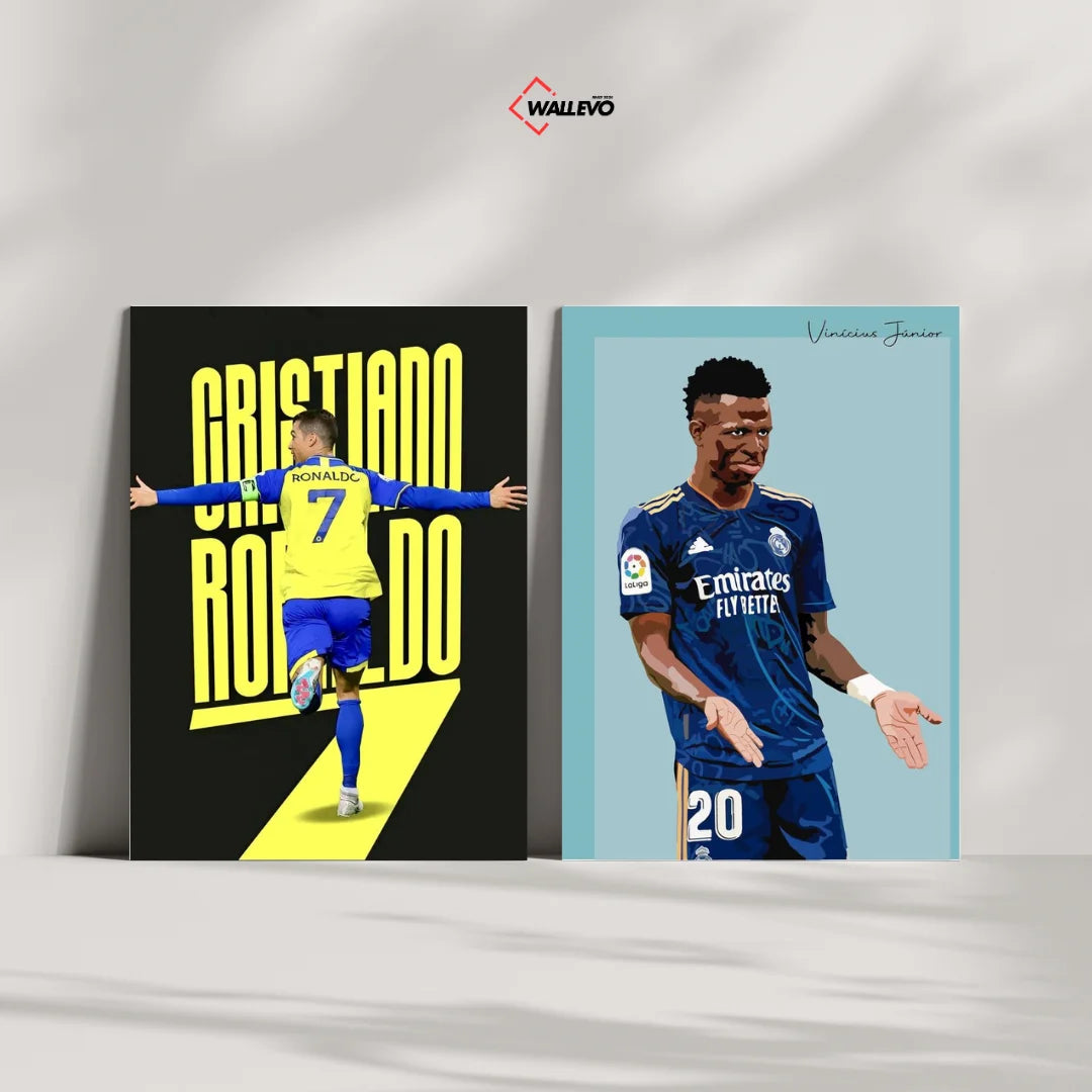 Pack of 2 Football-Themed Plywood Crystal Frames – Perfect for Soccer Fans