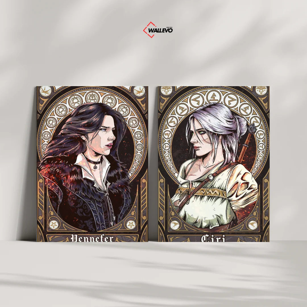 Pack of 2 Plywood Crystal Frames – Royal Girl Theme Art