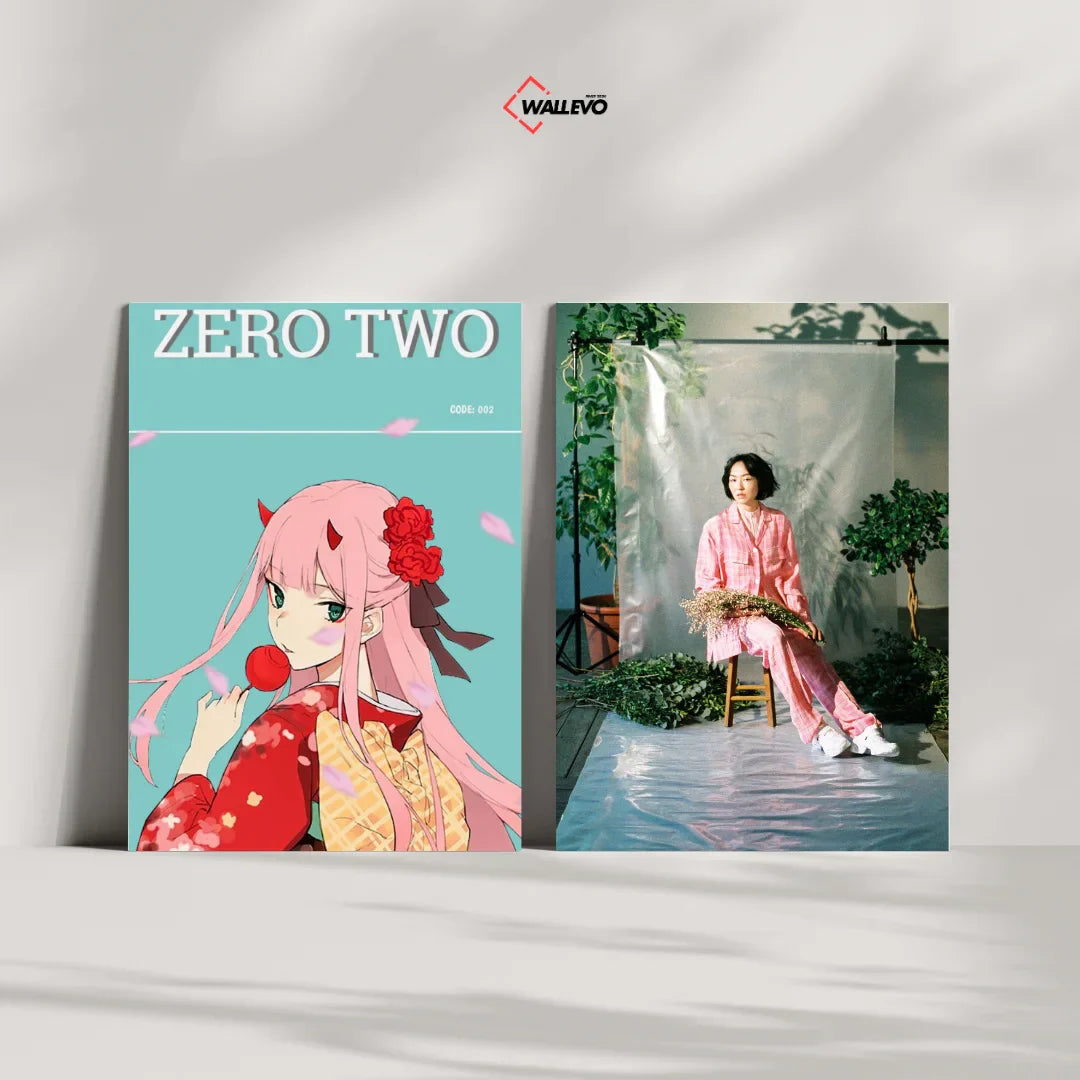 Pack of 2 Plywood Crystal Frames – Girl Theme Art