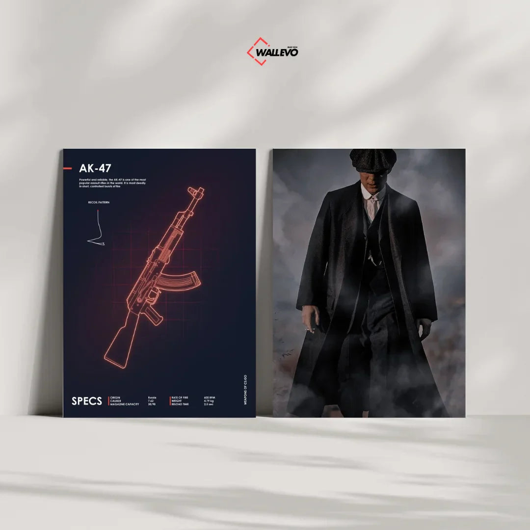 Pack of 2 – Peaky Blinders & AK-47 Plywood Crystal Frames